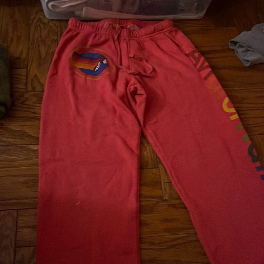 Aviator Nation red circle logo sweats